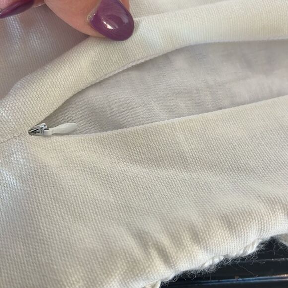 Boho White Throw Pillow Cover - Picture 9 of 10